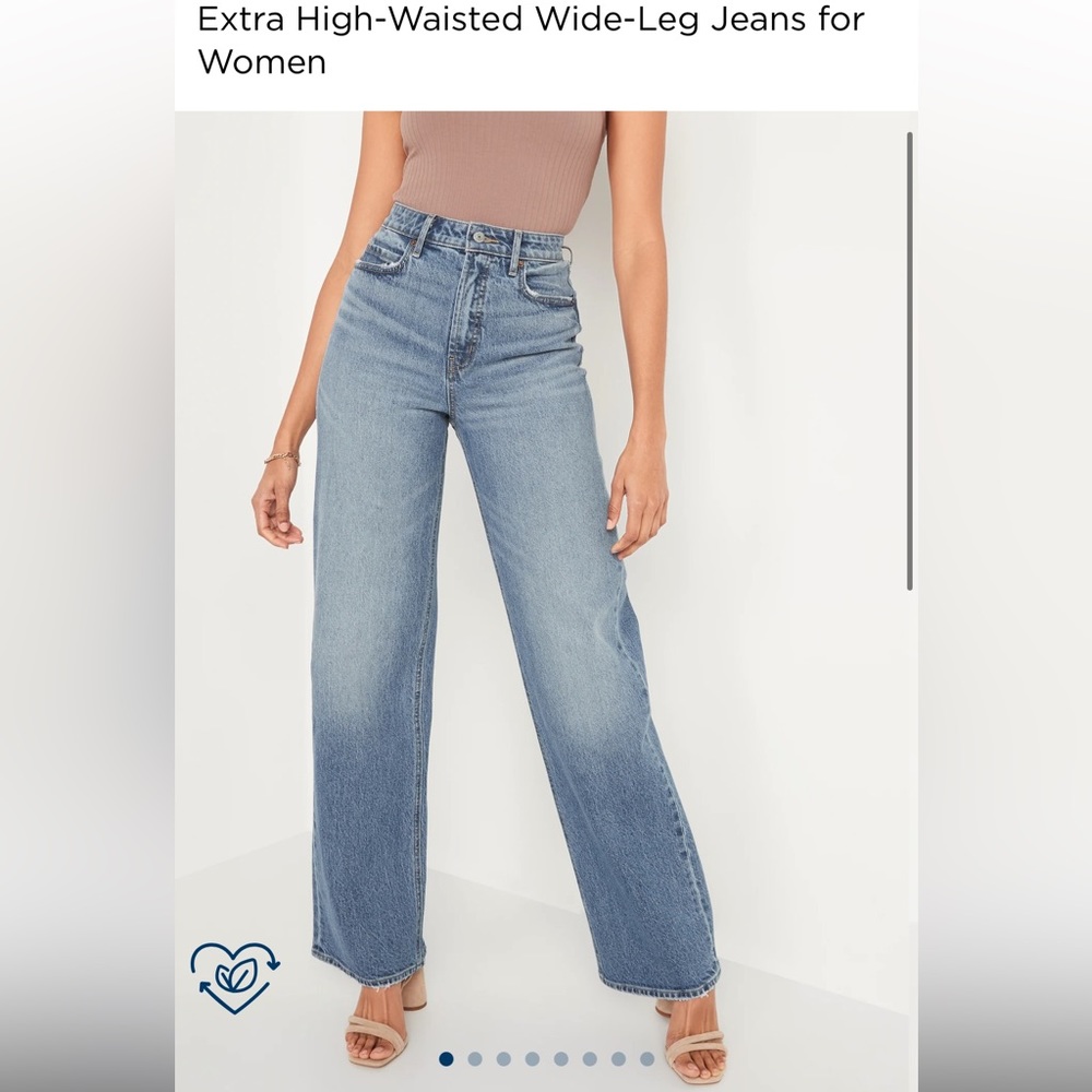Old Navy Extra high rise sky-hi wide leg secret-smooth pockets